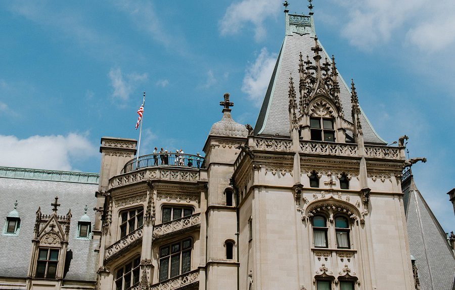 Up close of top of the Biltmore